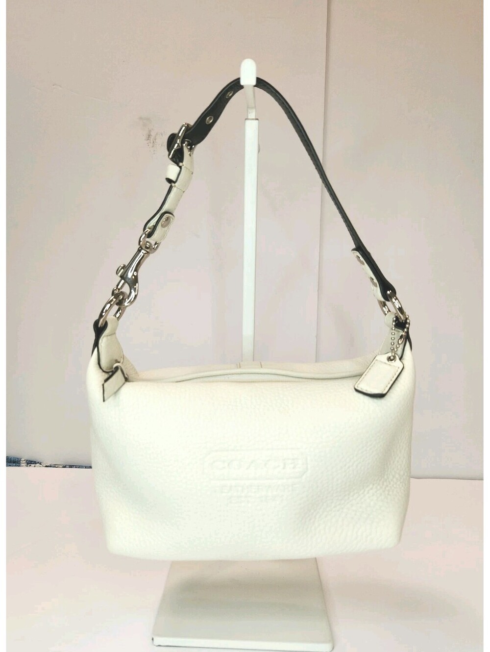 VTG Coach Soho Mini Hobo Bag Y2K White Leather RARE